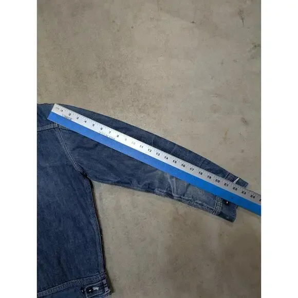 VTG 60-70 Lee Denim Jean Jacket 91B 36R Quilted Teardrop Talon Custom Honeycomb - Picture 16 of 16